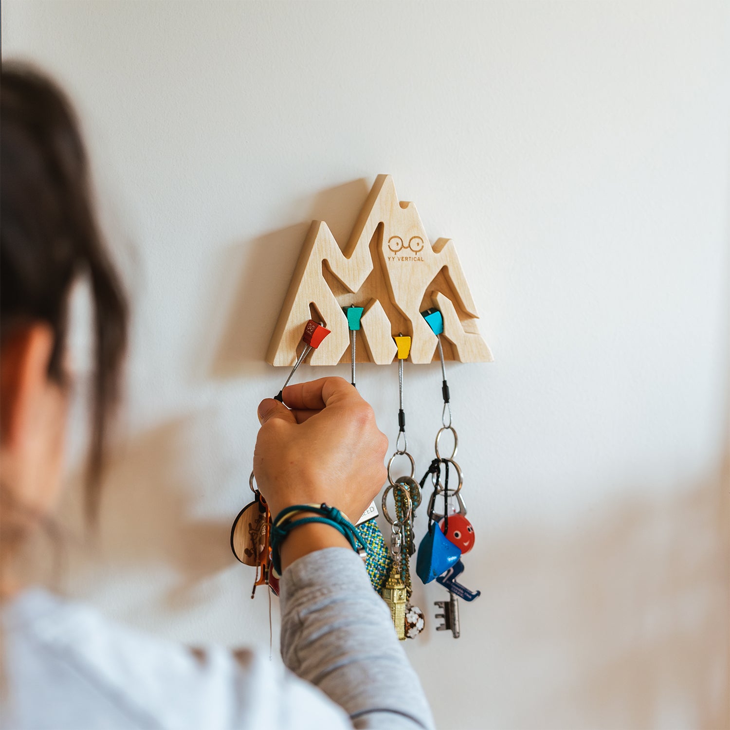KeyHolder – Porte-clés mural design bois, inspiration escalade – YY ...