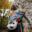 Using the Mouton chalk bag for outdoor route climbing