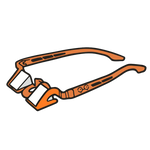 Abbildung zeigt YY Vertical Plasfun Evo Orange Brille