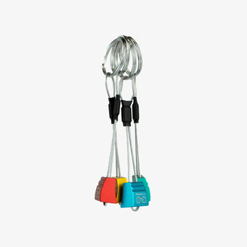 Fotopackshot des 4er-Sets Schlüsselanhänger Climbing Nuts YY Vertical