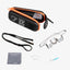 Photo packshot of belay glasses Classic Gris YY Vertical, their case, cloth, spare parts and cord